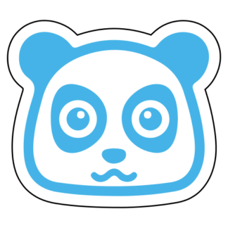 Adorable Cute Panda Sticker (Baby Blue)